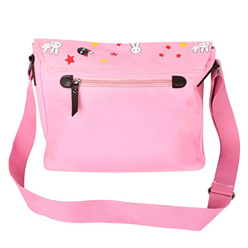 JOCHUI Canvas Anime Messenger Bag Girls Shoulder Bag Satchel School Bag Pink - DunbiBeauty, LLC