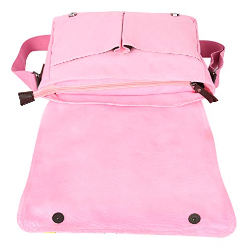 JOCHUI Canvas Anime Messenger Bag Girls Shoulder Bag Satchel School Bag Pink - DunbiBeauty, LLC