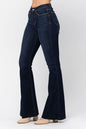 Judy Blue High Waist Raw Hem Tall Flare Jeans - DunbiBeauty, LLC