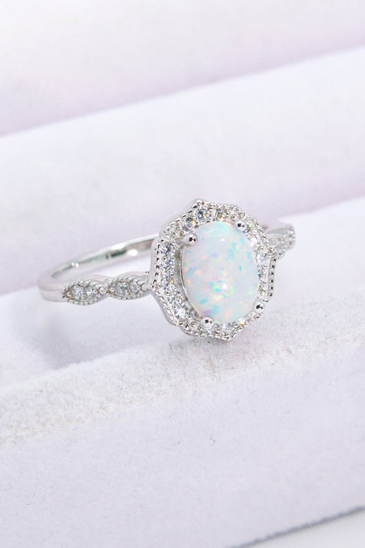 Just For You 925 Sterling Silver Opal Ring - DunbiBeauty, LLC