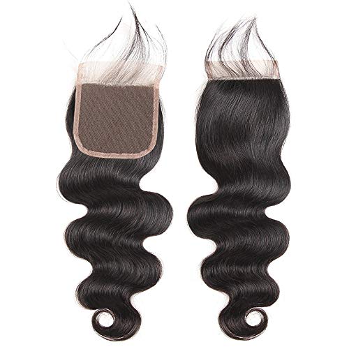 Karbalu 10A Brazilian Human Hair Body Wave 3 Bundles with Lace Closure 4x4 Free Part 100% Unprocessed Remy Human Hair Bundles with Closure Wet and Wavy Double Weft Natural Color (14 16 18+12) - DunbiBeauty, LLC