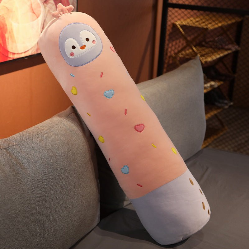 Kawaii Chocolate Biscuit Clip Leg Long Pillow Milk Biscuit Bars Home Candy Series Cylindrical Pillow Small Animal Plush Toy - DunbiBeauty, LLC