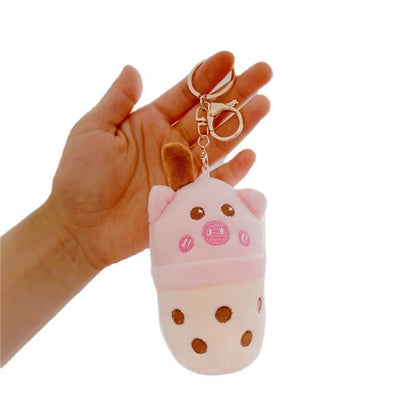 Kawaii Cute Animal Themed Bubble Tea Boba Keychain - DunbiBeauty, LLC