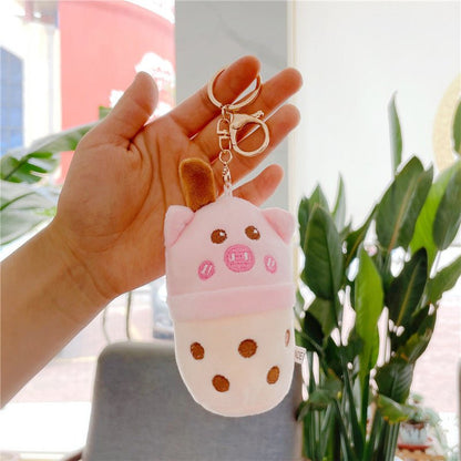 Kawaii Cute Animal Themed Bubble Tea Boba Keychain - DunbiBeauty, LLC