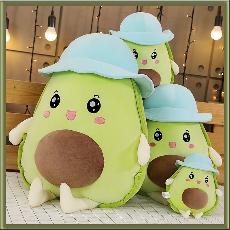 Kawaii Cute Avocado in a Sun Hat Plush Toys - DunbiBeauty, LLC