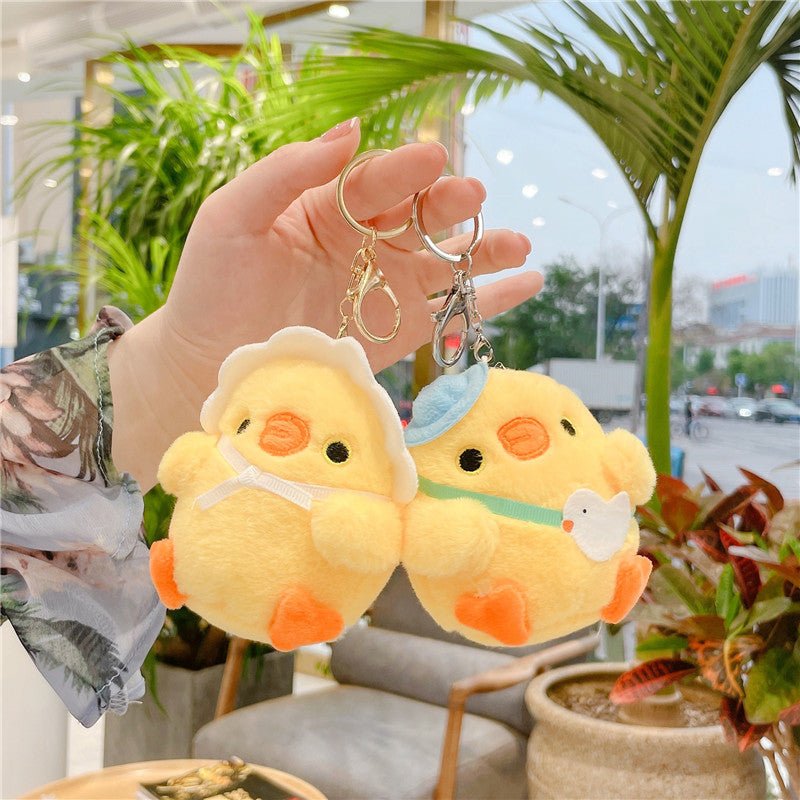 Kawaii Cute Plush Plump Baby Chick Keychain - DunbiBeauty, LLC