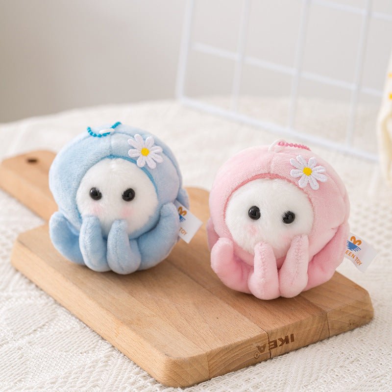 Kawaii Cute Small Octopus Keychain with Removable Face Seed to Switch Costumes - DunbiBeauty, LLC