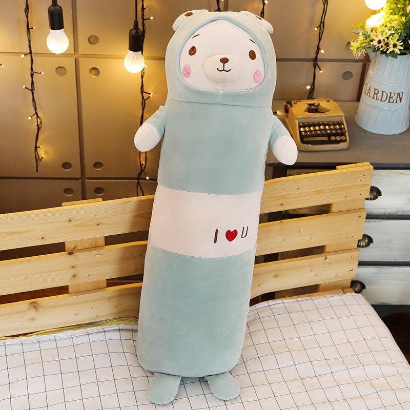 Kawaii Doll Long Log Pillow Plush Toys of Animals in Pajamas - DunbiBeauty, LLC