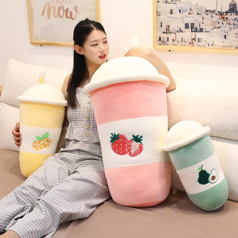 Kawaii Milk Tea Pillow Doll Plush Cute Toy - DunbiBeauty, LLC