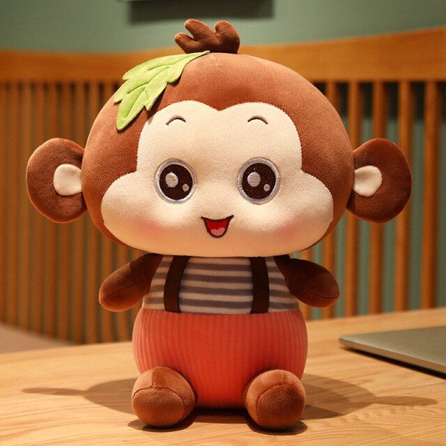 Kawaii Sitting Monkey Plush Toys - DunbiBeauty, LLC