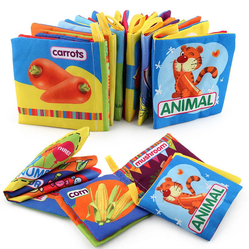 Kid's Cute Cloth Books About Veggies, Animals, Cars and More - DunbiBeauty, LLC