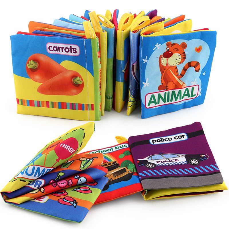 Kid's Cute Cloth Books About Veggies, Animals, Cars and More - DunbiBeauty, LLC