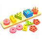 Kid's Early Learning Wooden Placement Block Toys - DunbiBeauty, LLC