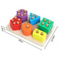 Kid's Early Learning Wooden Placement Block Toys - DunbiBeauty, LLC