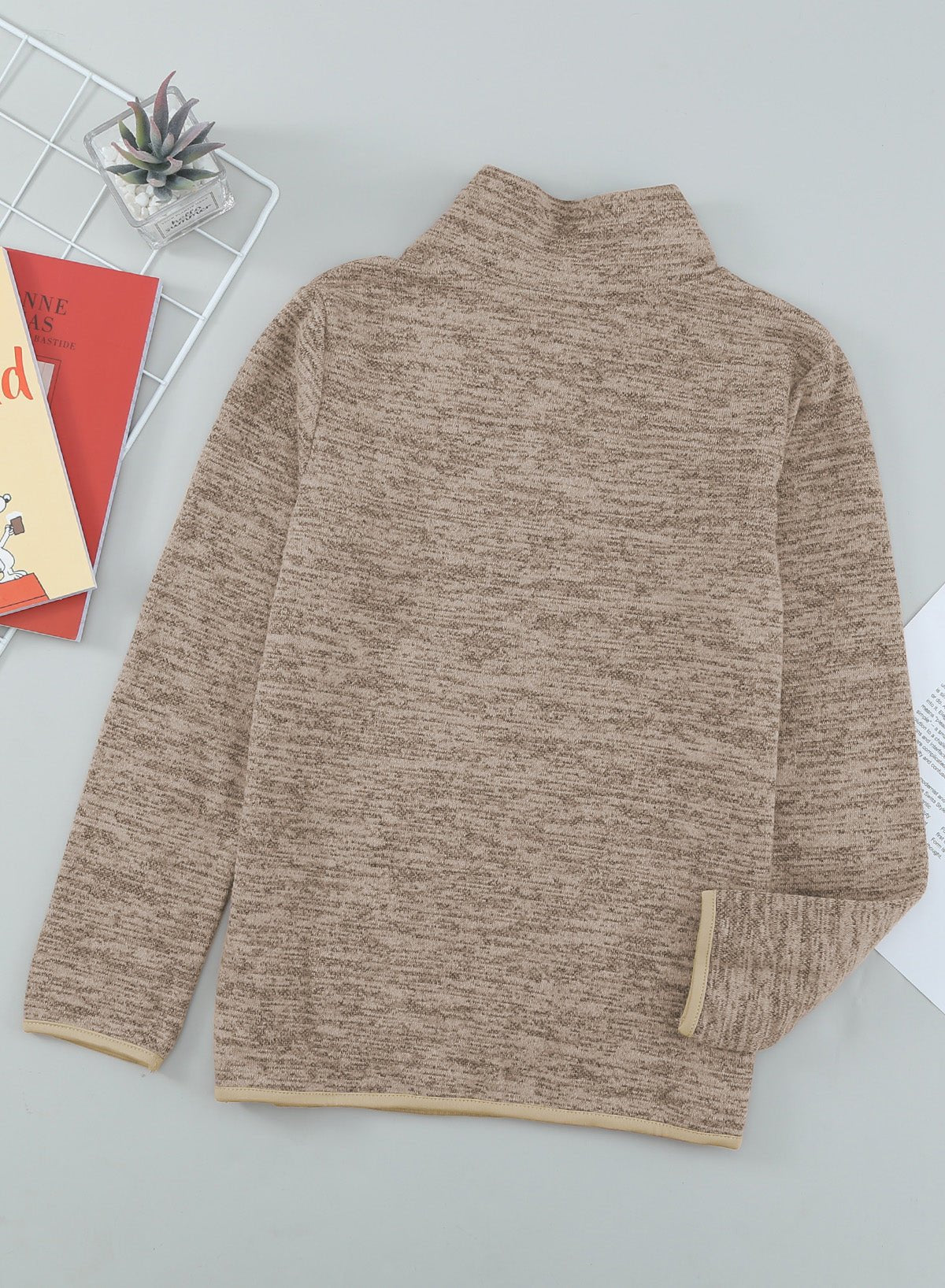 Kids Quarter-Zip Collar Sweatshirt with Kangaroo Pocket - DunbiBeauty, LLC