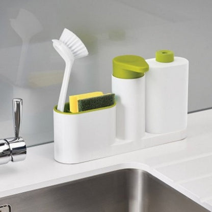 Kitchen Accessories Bathroom Liquid Soap Dispenser Bottle Storage Box WithTank Cleaning Sponge Brush Holder Rack Kitchen Gadgets - DunbiBeauty, LLC