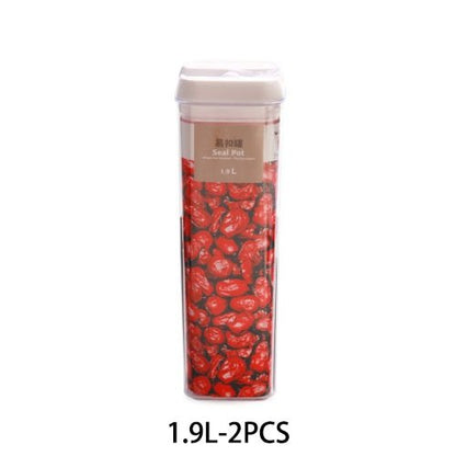 Kitchen Food Storage Container Box Plastic Candy Box Fruit Basket Grain Transparent Sealed Cans Multi-Capacity Kitchen Supplies - DunbiBeauty, LLC