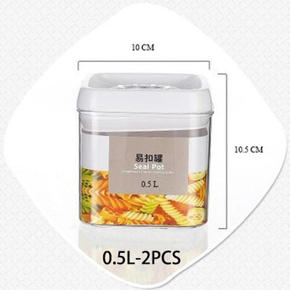 Kitchen Food Storage Container Box Plastic Candy Box Fruit Basket Grain Transparent Sealed Cans Multi-Capacity Kitchen Supplies - DunbiBeauty, LLC