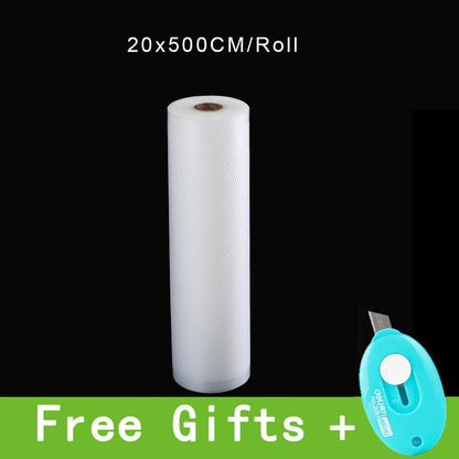 Kitchen Food Vacuum Bag Storage Bags For Vacuum Sealer Vacuum Packaging Rolls 12/15/20/25/28cm*500cm - DunbiBeauty, LLC