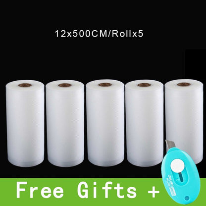 Kitchen Food Vacuum Bag Storage Bags For Vacuum Sealer Vacuum Packaging Rolls 12/15/20/25/28cm*500cm - DunbiBeauty, LLC