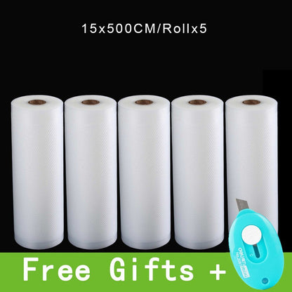 Kitchen Food Vacuum Bag Storage Bags For Vacuum Sealer Vacuum Packaging Rolls 12/15/20/25/28cm*500cm - DunbiBeauty, LLC