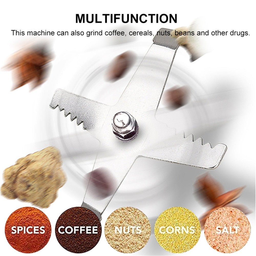 Kitchen Grinder Grain Grinding Machine Electric Cereal Nut Bean Spices Dry Food 400W Multifunction Coffe Grinder Machine - DunbiBeauty, LLC