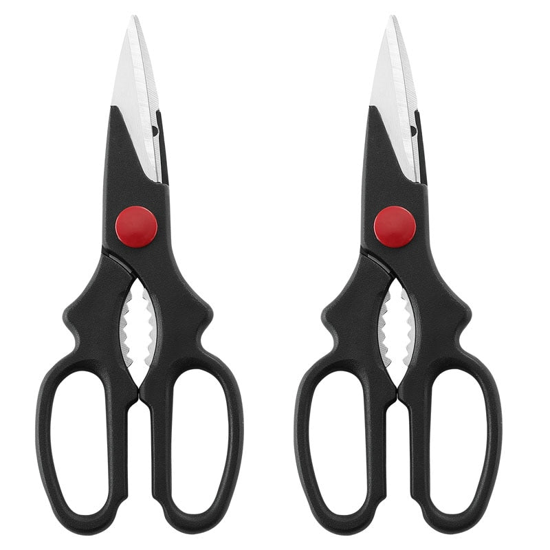 Kitchen Scissors 2 Pack Kitchen Shears Heavy Duty Dishwasher Safe Food Scissors Multipurpose Stainless Steel Sharp Cooking - DunbiBeauty, LLC