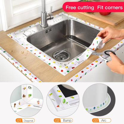 Kitchen Sink Waterproof Sticker Anti-mold Waterproof Tape Bathroom Countertop Toilet Gap Self-adhesive Seam Stickers - DunbiBeauty, LLC