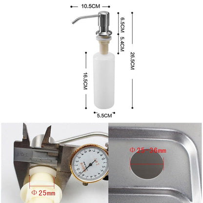 Kitchen Soap Dispensers Stainless Steel Kitchen Sink Counter top Soap Dispenser EL8406 - DunbiBeauty, LLC