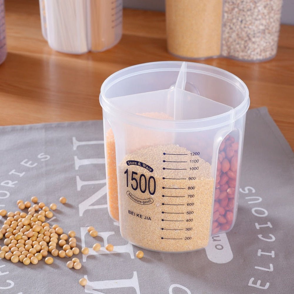 Kitchen Storage Tank Food Sealed Box Transparent Plastic Moisture-Proof Household Grain Fresh-Keeping Container with Lid - DunbiBeauty, LLC