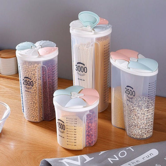 Kitchen Storage Tank Food Sealed Box Transparent Plastic Moisture-Proof Household Grain Fresh-Keeping Container with Lid - DunbiBeauty, LLC