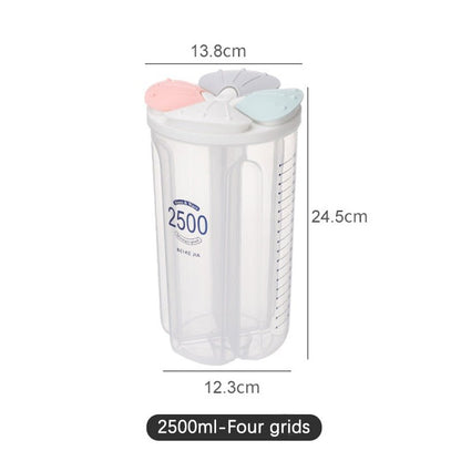 Kitchen Storage Tank Food Sealed Box Transparent Plastic Moisture-Proof Household Grain Fresh-Keeping Container with Lid - DunbiBeauty, LLC