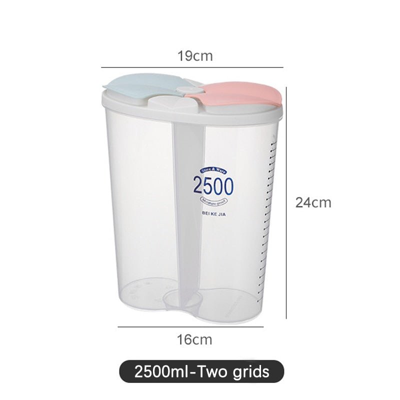 Kitchen Storage Tank Food Sealed Box Transparent Plastic Moisture-Proof Household Grain Fresh-Keeping Container with Lid - DunbiBeauty, LLC