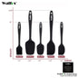 Kitchen Utensil Cooking Tools Silicone Spatula Set Spoon Cake Spatulas for Cooking Baking and Mixing - DunbiBeauty, LLC