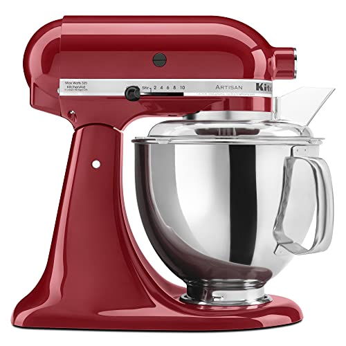 KitchenAid KSM150PSER Artisan Tilt-Head Stand Mixer with Pouring Shield, 5-Quart, Empire Red - DunbiBeauty, LLC