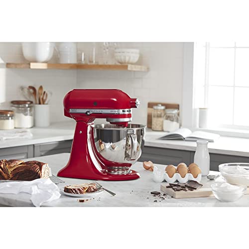 KitchenAid KSM150PSER Artisan Tilt-Head Stand Mixer with Pouring Shield, 5-Quart, Empire Red - DunbiBeauty, LLC