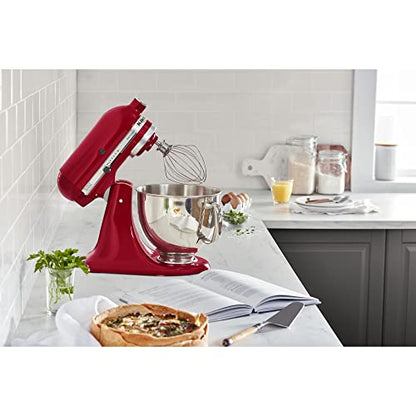 KitchenAid KSM150PSER Artisan Tilt-Head Stand Mixer with Pouring Shield, 5-Quart, Empire Red - DunbiBeauty, LLC