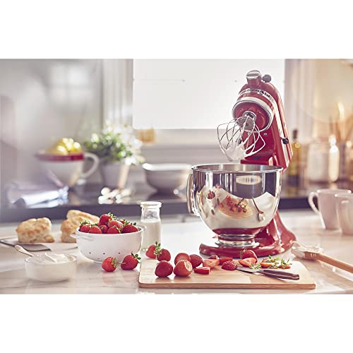 KitchenAid KSM150PSER Artisan Tilt-Head Stand Mixer with Pouring Shield, 5-Quart, Empire Red - DunbiBeauty, LLC