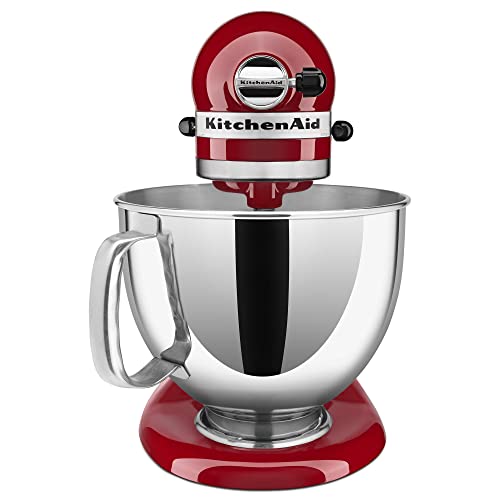 KitchenAid KSM150PSER Artisan Tilt-Head Stand Mixer with Pouring Shield, 5-Quart, Empire Red - DunbiBeauty, LLC