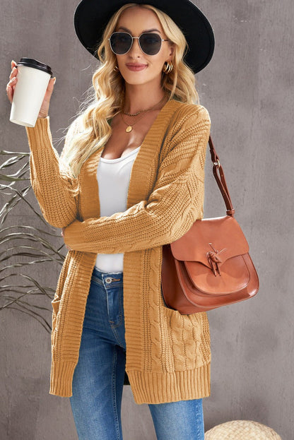 Knit Texture Long Cardigan - DunbiBeauty, LLC