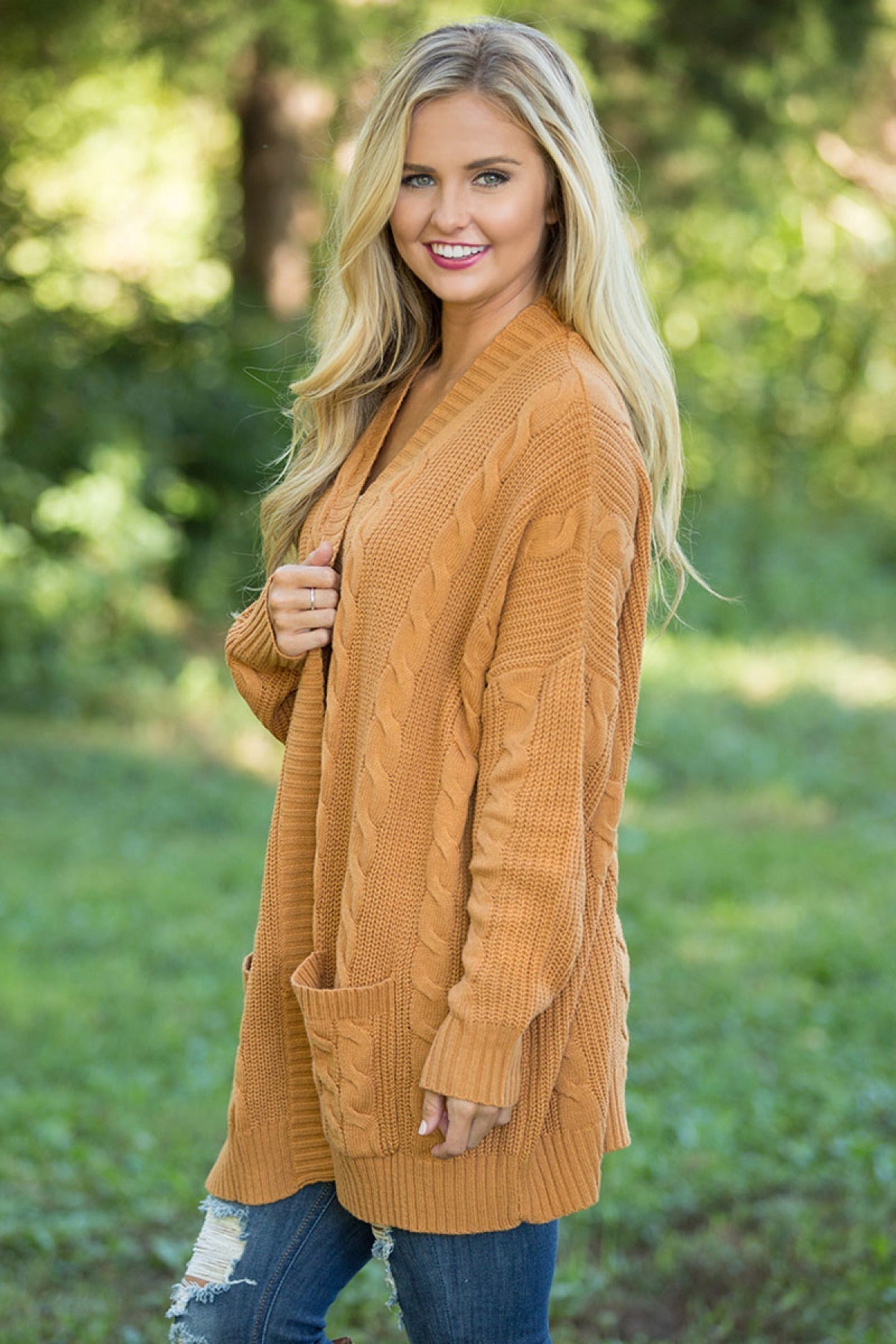 Knit Texture Long Cardigan - DunbiBeauty, LLC