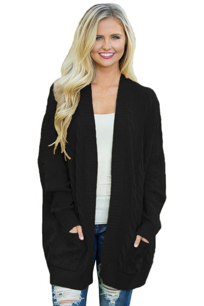 Knit Texture Long Cardigan - DunbiBeauty, LLC