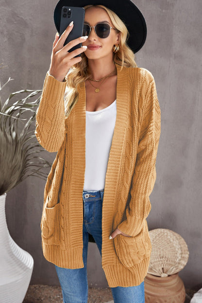 Knit Texture Long Cardigan - DunbiBeauty, LLC