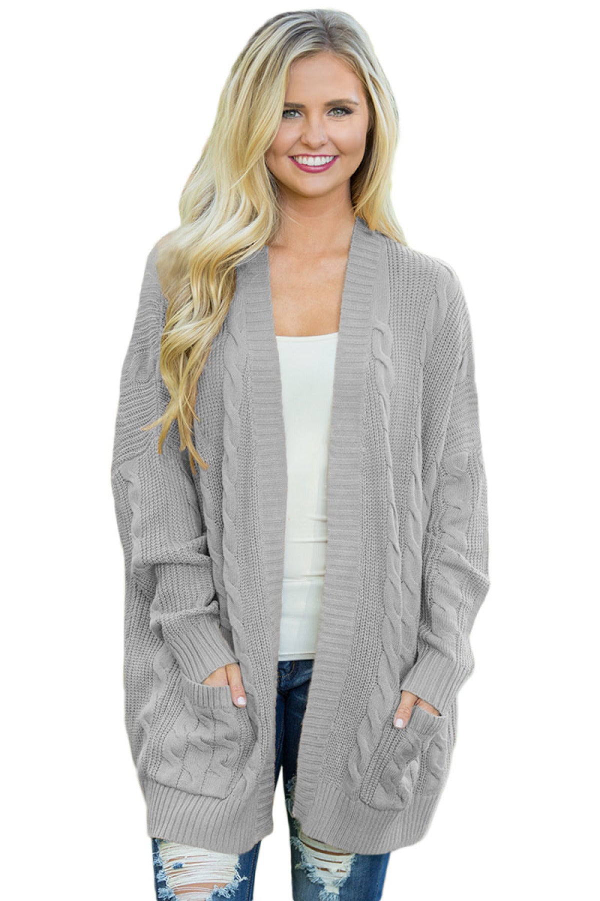 Knit Texture Long Cardigan - DunbiBeauty, LLC