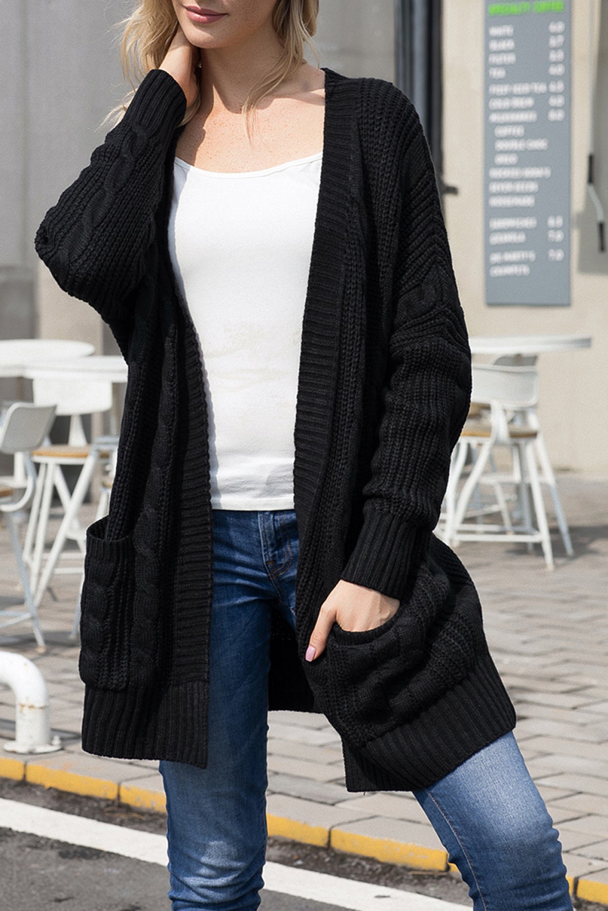 Knit Texture Long Cardigan - DunbiBeauty, LLC