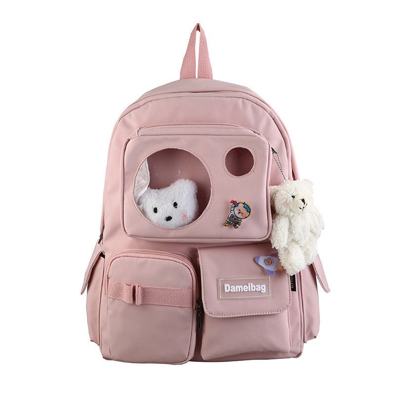 Korean Fashion Harajuku Girl Bear Backpack - DunbiBeauty, LLC