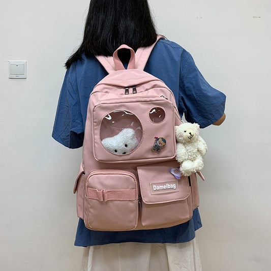 Korean Fashion Harajuku Girl Bear Backpack - DunbiBeauty, LLC