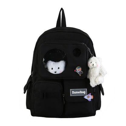 Korean Fashion Harajuku Girl Bear Backpack - DunbiBeauty, LLC