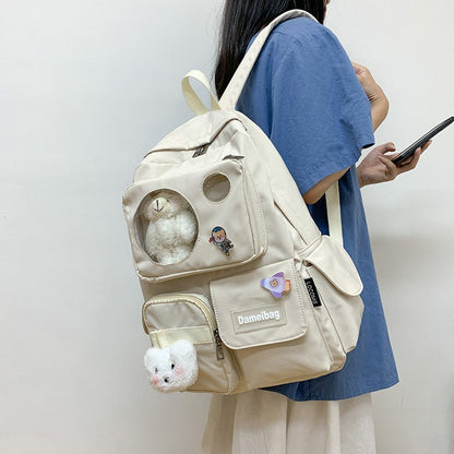 Korean Fashion Harajuku Girl Bear Backpack - DunbiBeauty, LLC