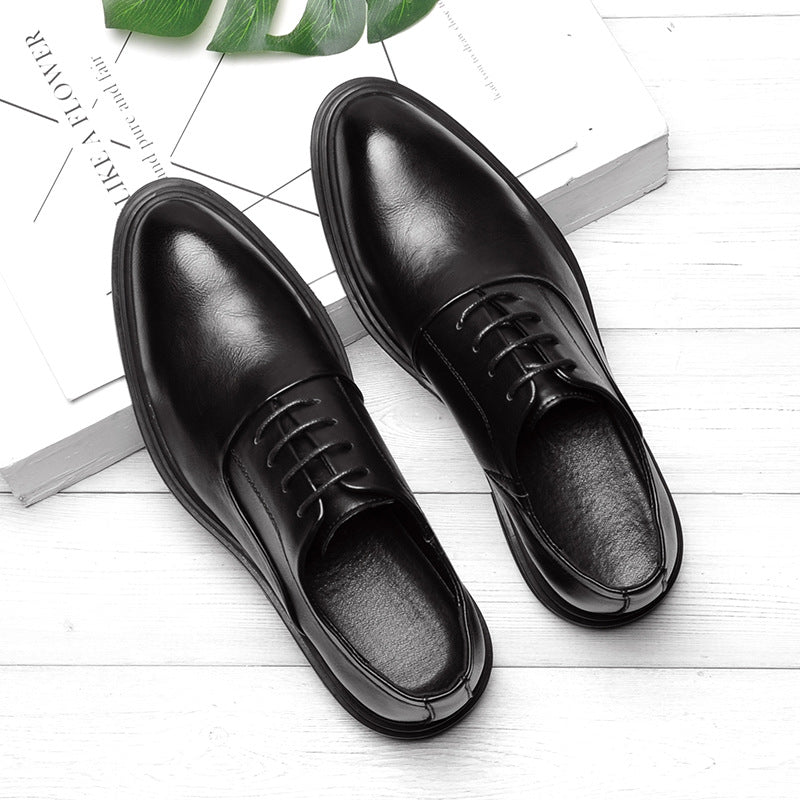 Korean Version Of Youth Thick-Soled Leather Shoes - DunbiBeauty, LLC